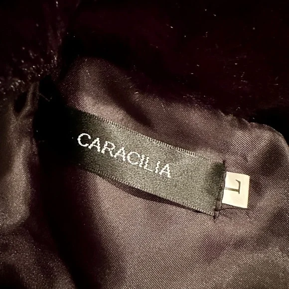 CARACILIA, WOMENS, BLACK, LUXURY FAUX FUR, SHAWL/WRAP. SIZE L